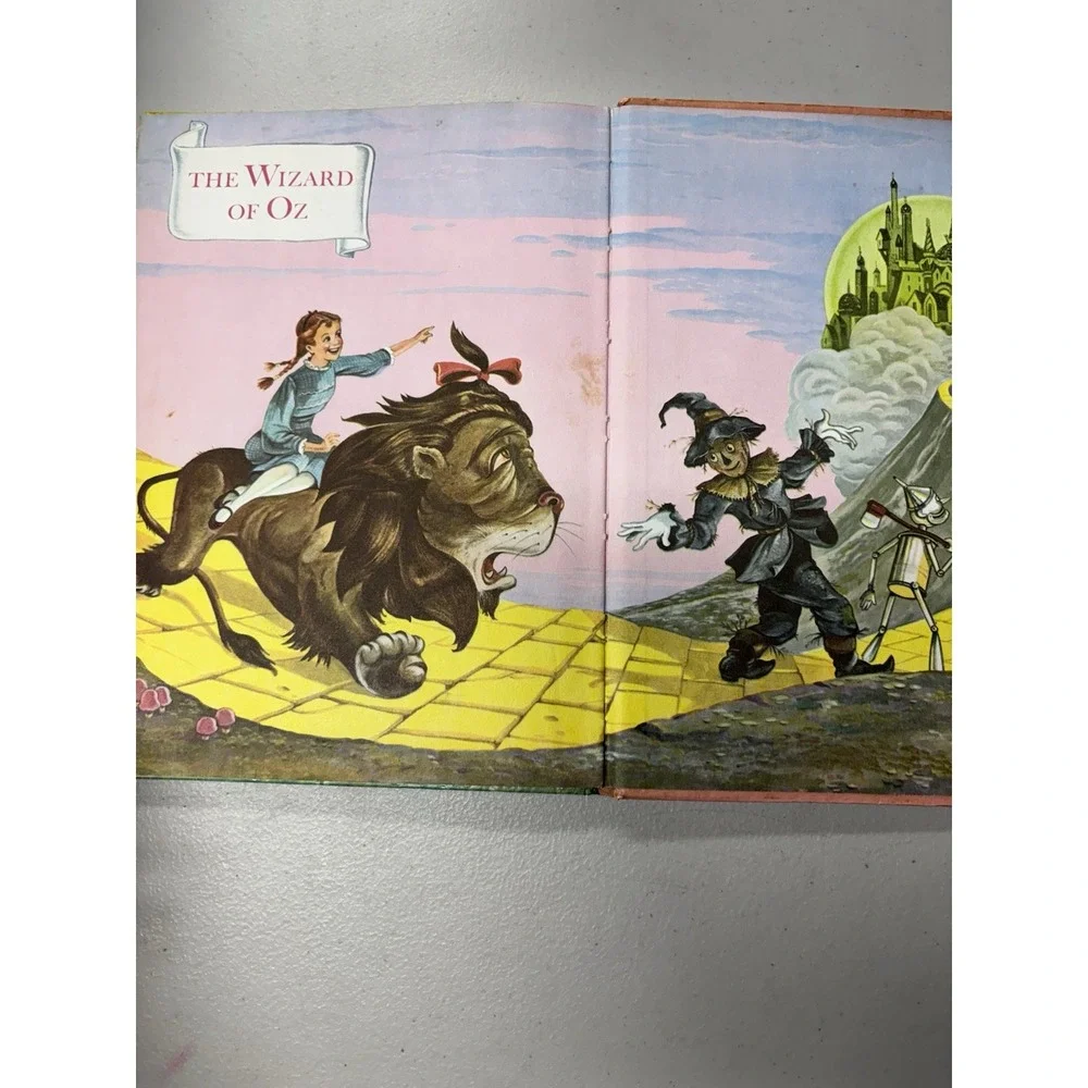 Children's 1950 The Wizard of Oz by L. Frank Baum Vintage Illustrated Classic HC